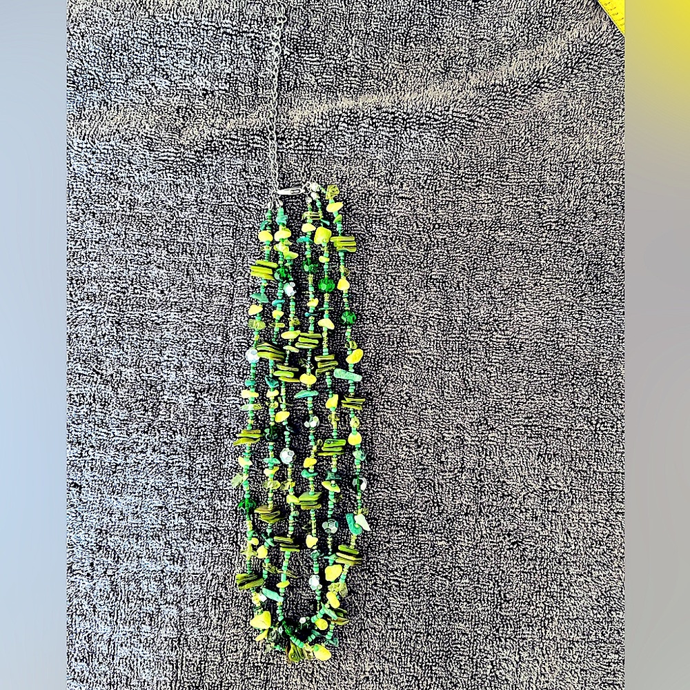 Lovely greens beaded necklace